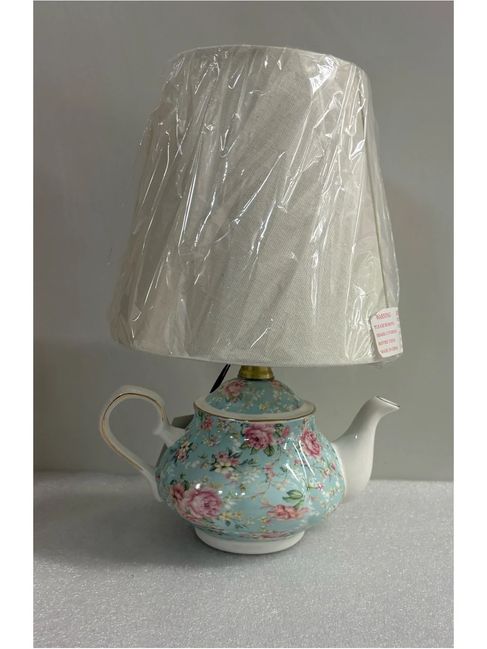 Karma Home Rechargeable Teapot Lamp in French Country Floral ~ NWT